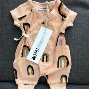 SpearmintLOVE Rainbow Organic Terry Kimono Romper